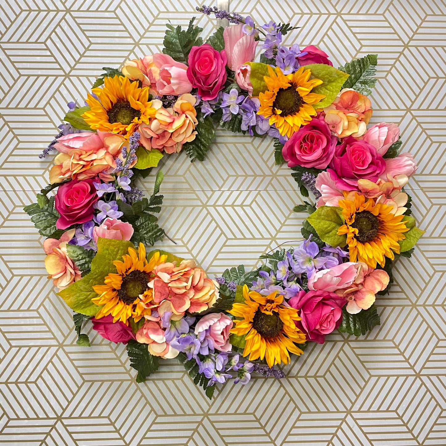 Sunny Blooms Grapevine Wreath