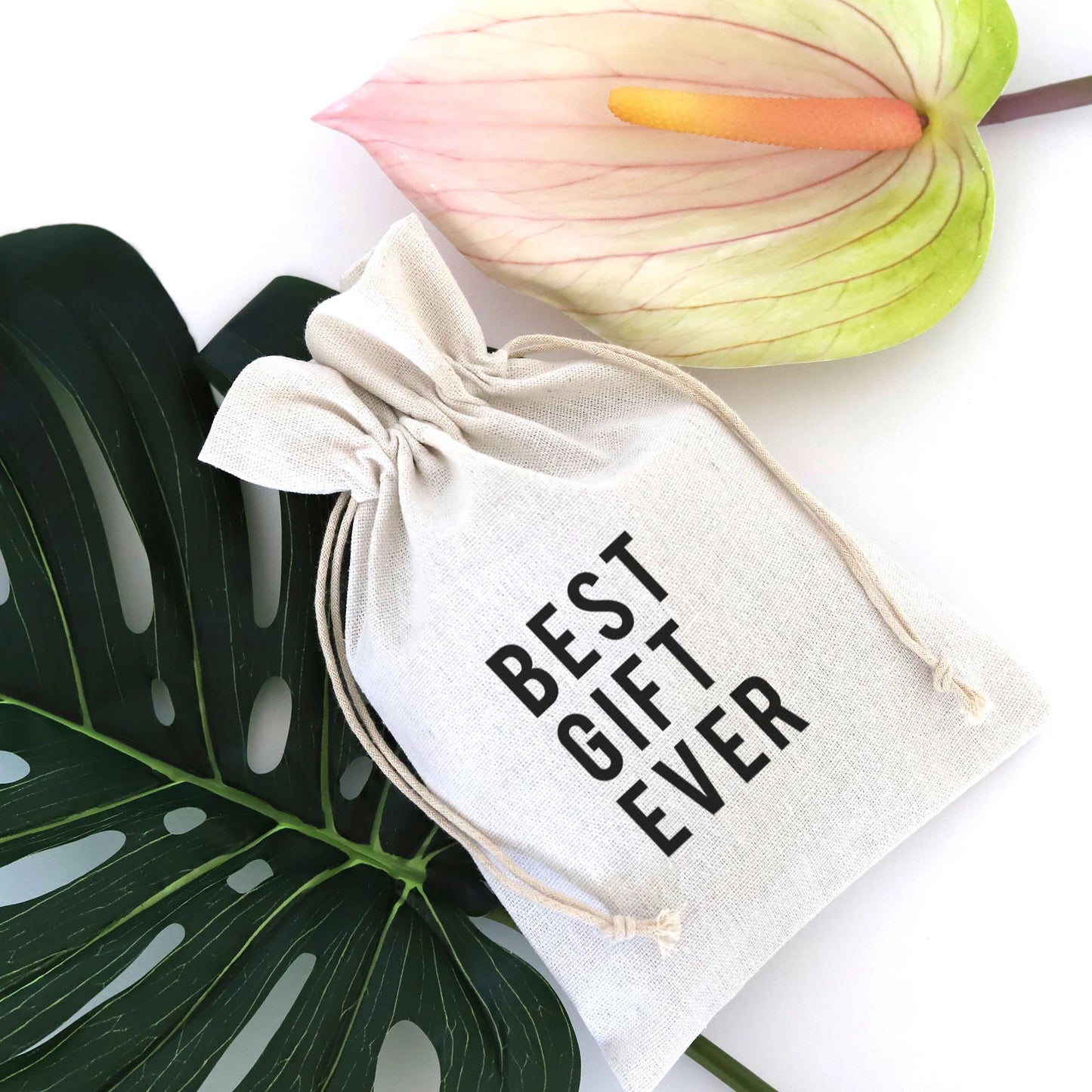 Best Gift Ever Drawstring Gift Bag