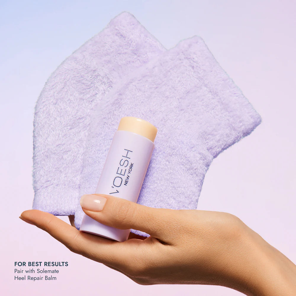 Voesh Moisturizing Heel Socks -Purple