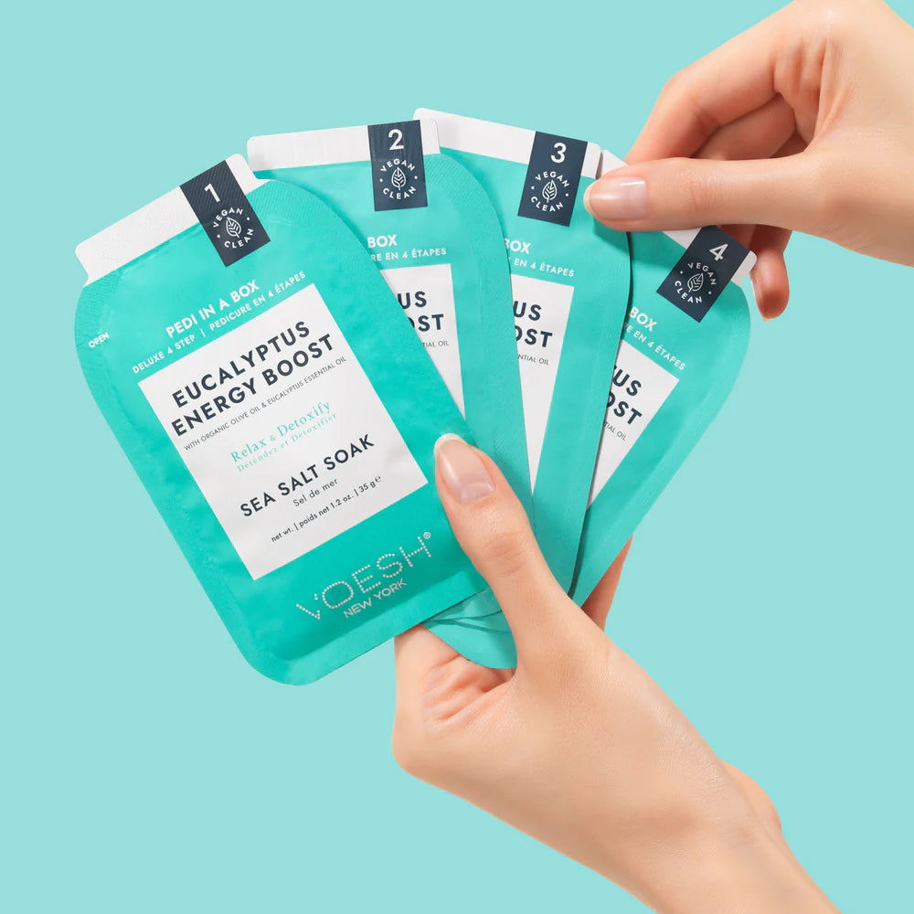 Voesh Pedi in a Box Deluxe 4 Step -Eucalyptus Energy Boost