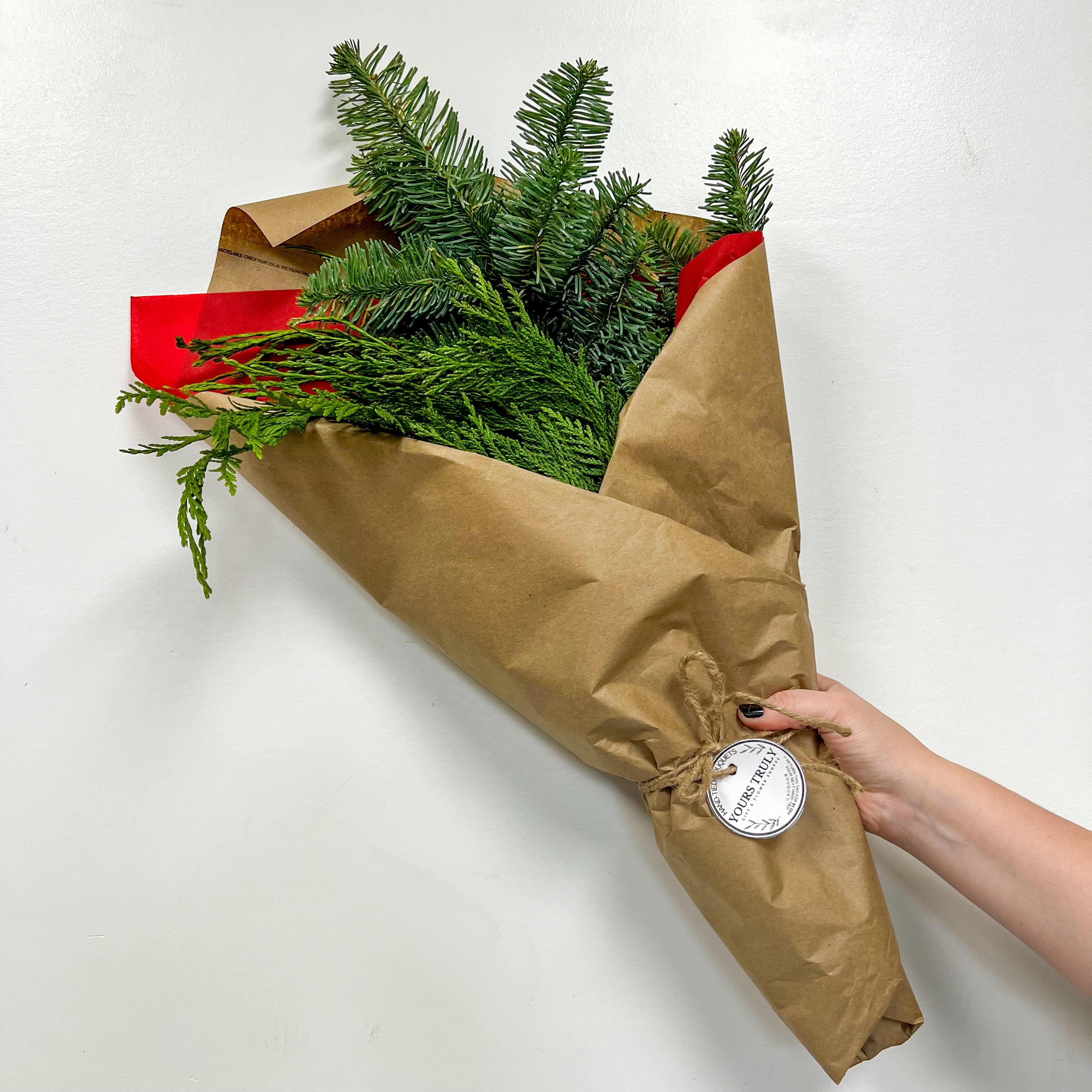 Winter Woodland Mixed Evergreen Bouquet