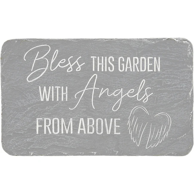 Garden Stepping Stone - "Bless This Garden with Angels From Above"