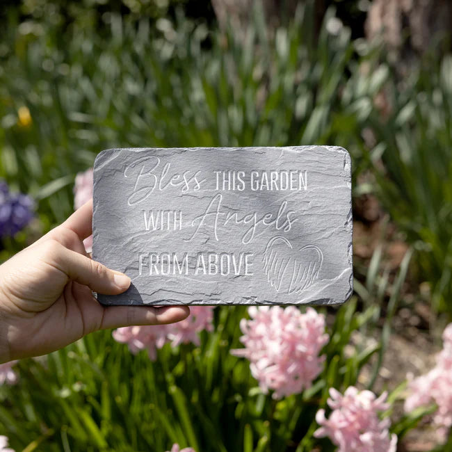 Garden Stepping Stone - "Bless This Garden with Angels From Above"