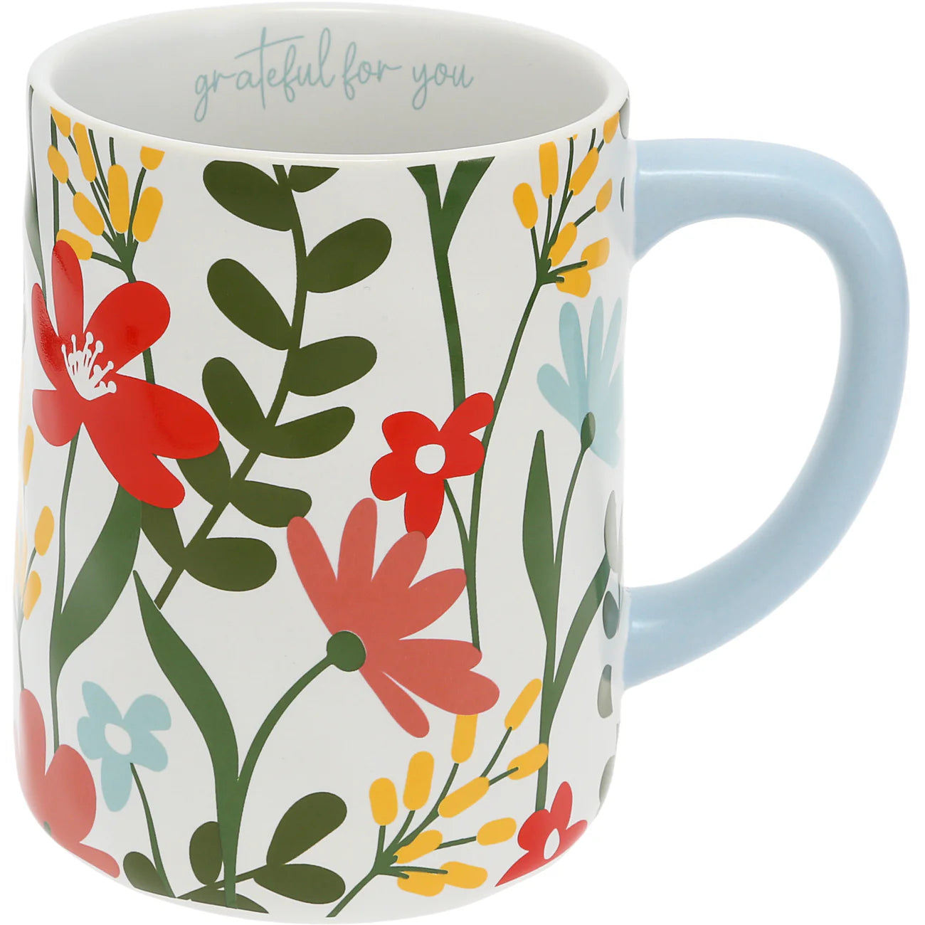 Grateful For You Floral Mug