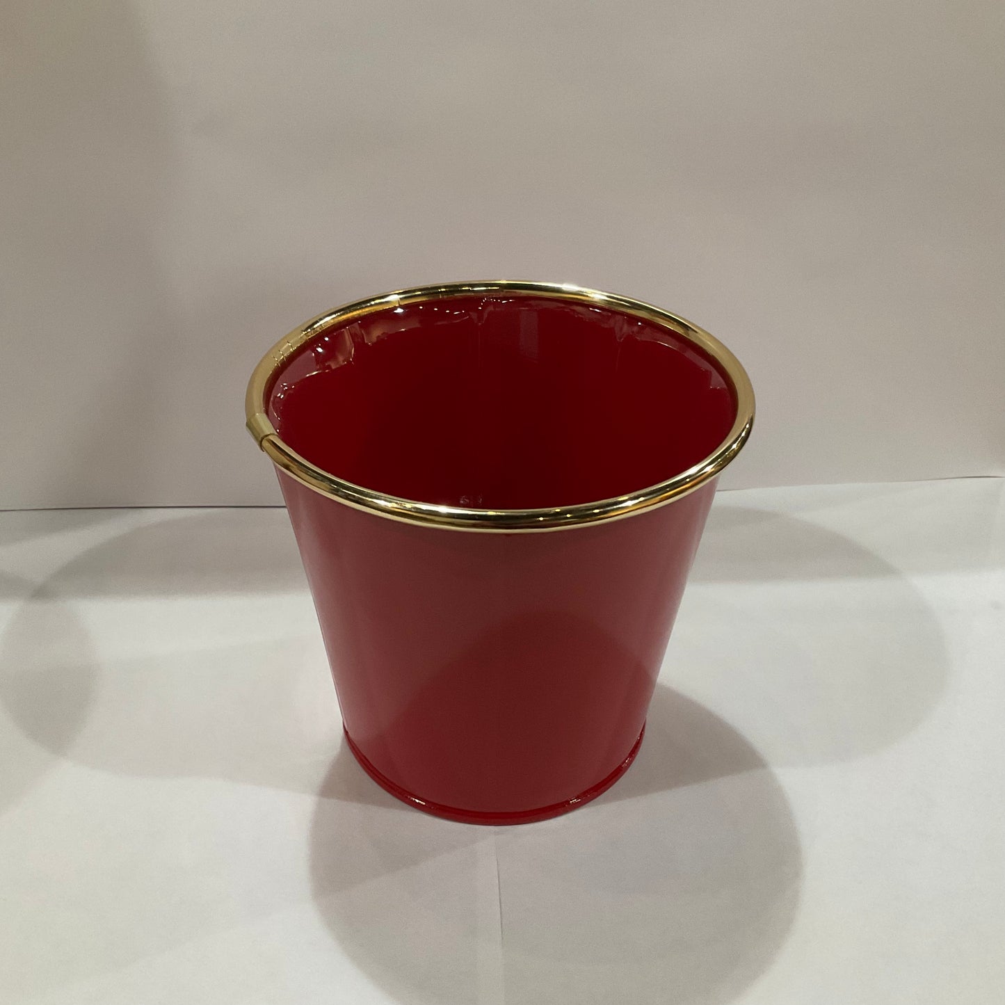 Festive Gold Rim Pot Cover 4"