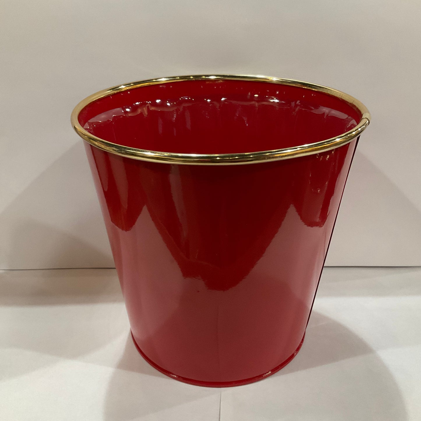 Festive Gold Rim Pot Cover 6"