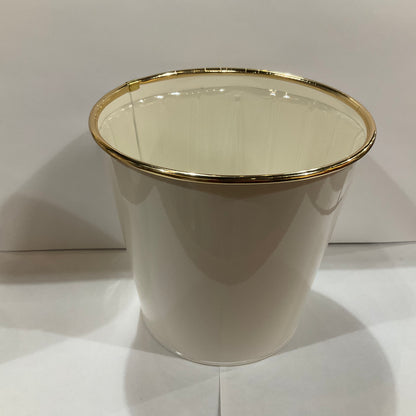 Festive Gold Rim Pot Cover 6"