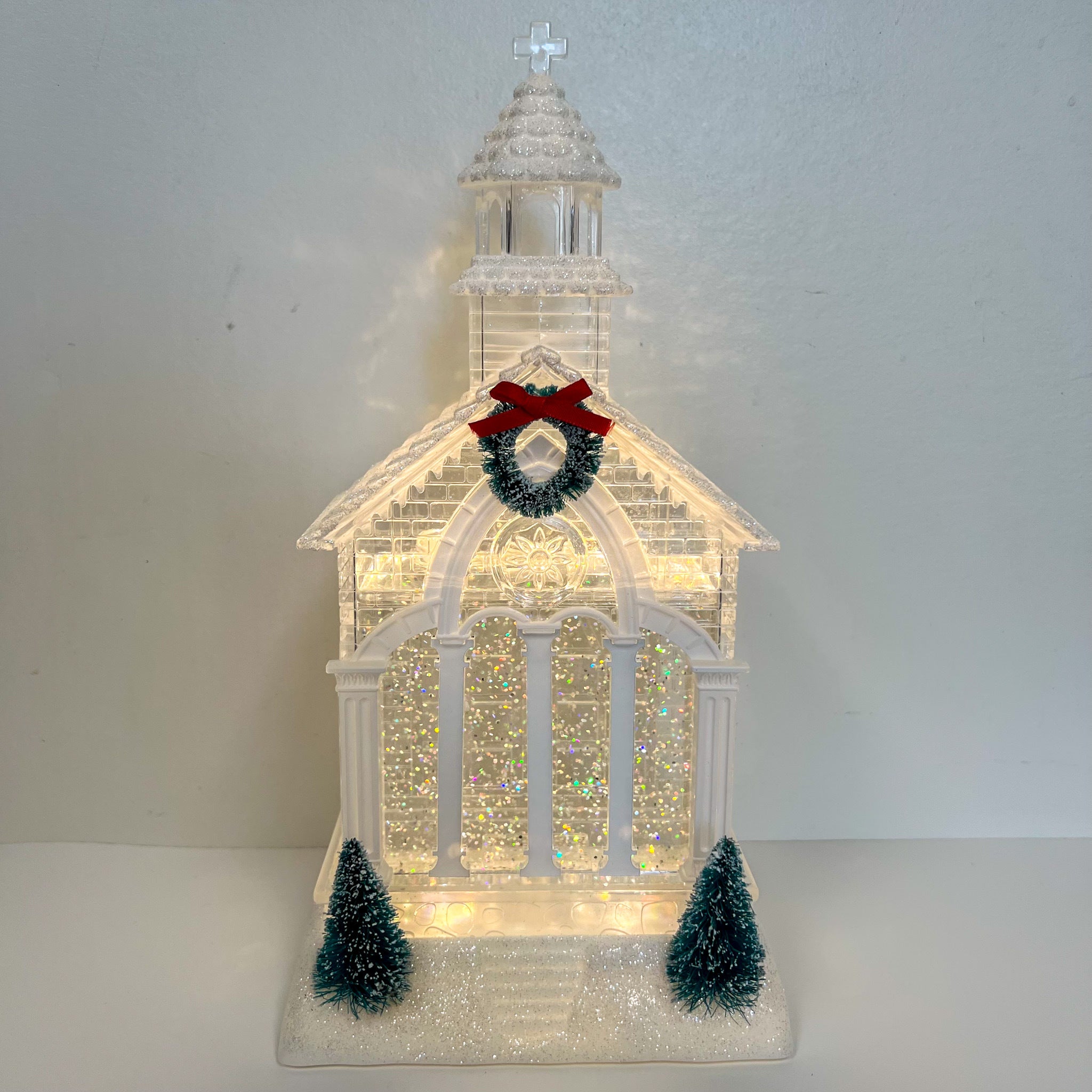 White Christmas Chapel Snowglobe