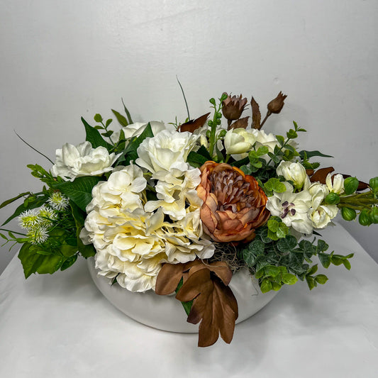 Pure Serenity Neutral Silk Centerpiece