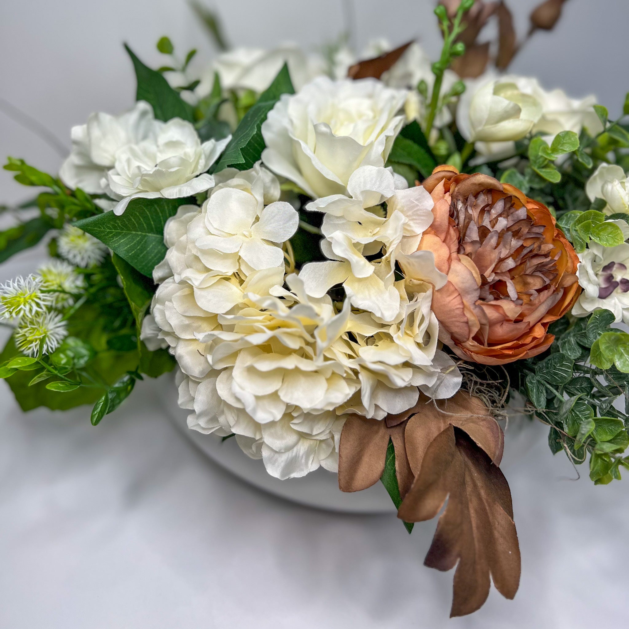 Pure Serenity Neutral Silk Centerpiece