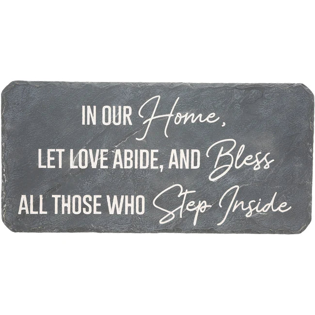 Garden Stepping Stone - "In Our Home, Let Love Abide"