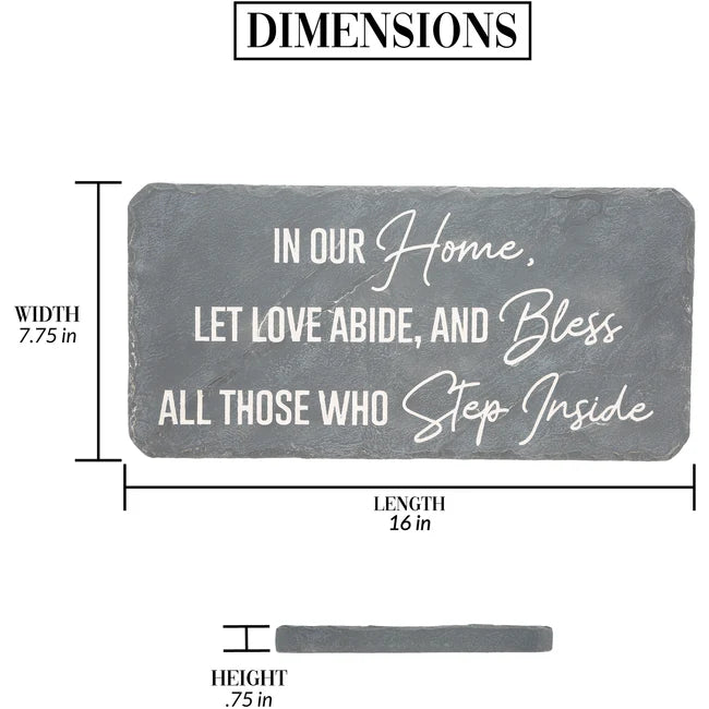 Garden Stepping Stone - "In Our Home, Let Love Abide"