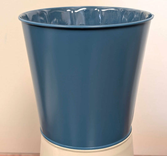 Metal Pot -medium- BLUE