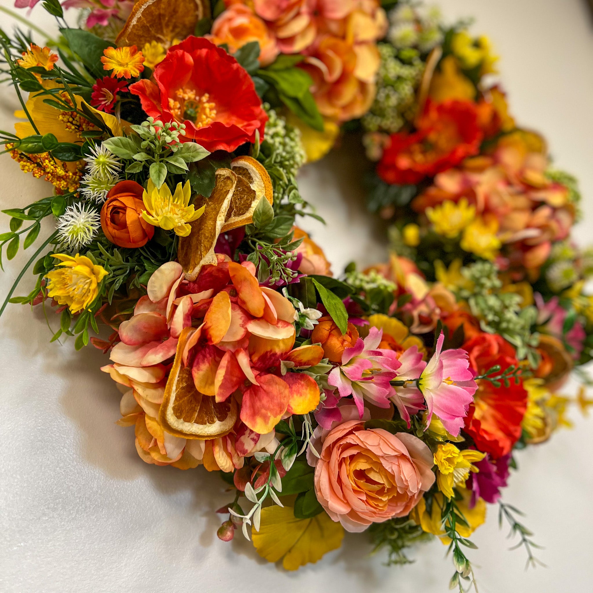 Citrus Bloom Silk Wreath