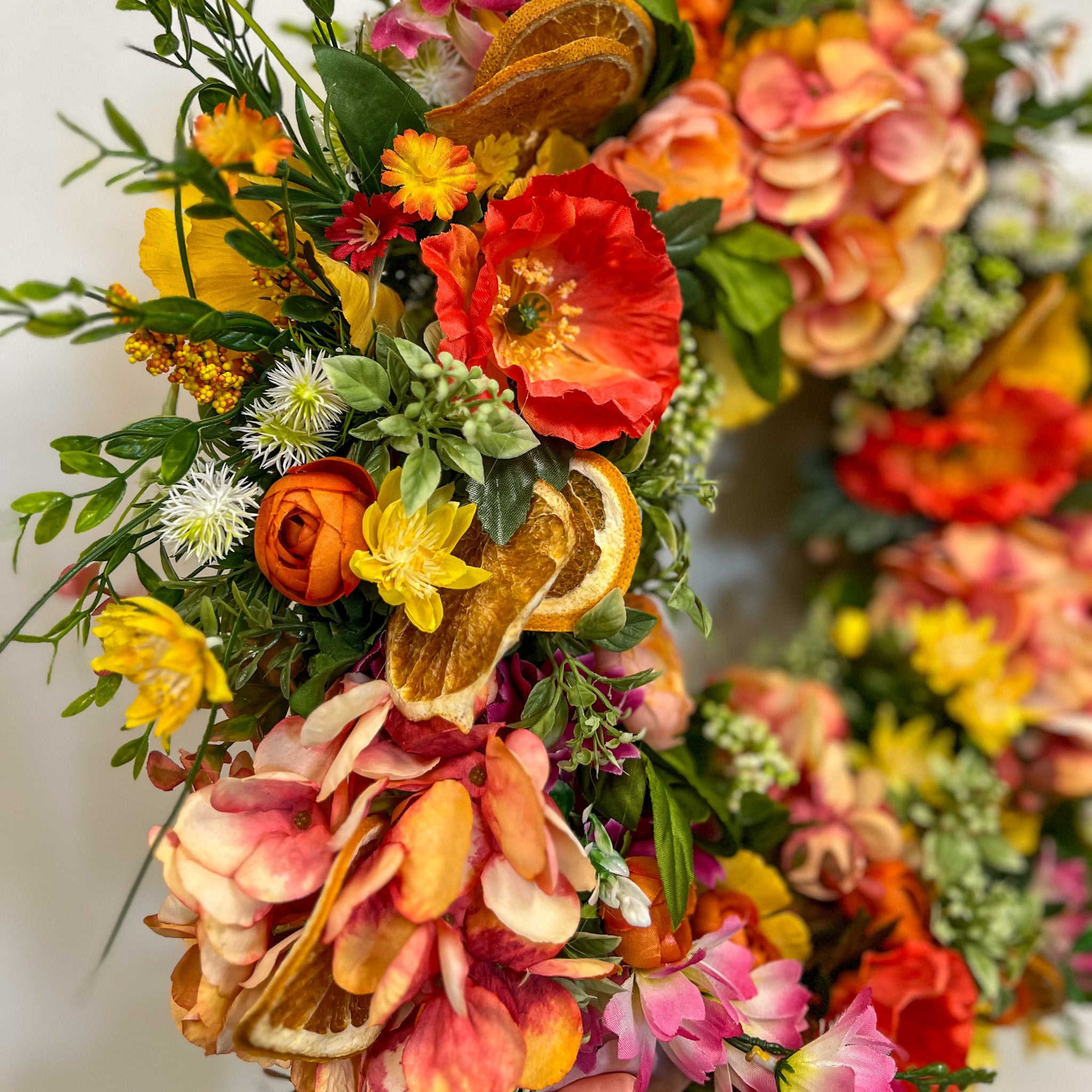 Citrus Bloom Silk Wreath