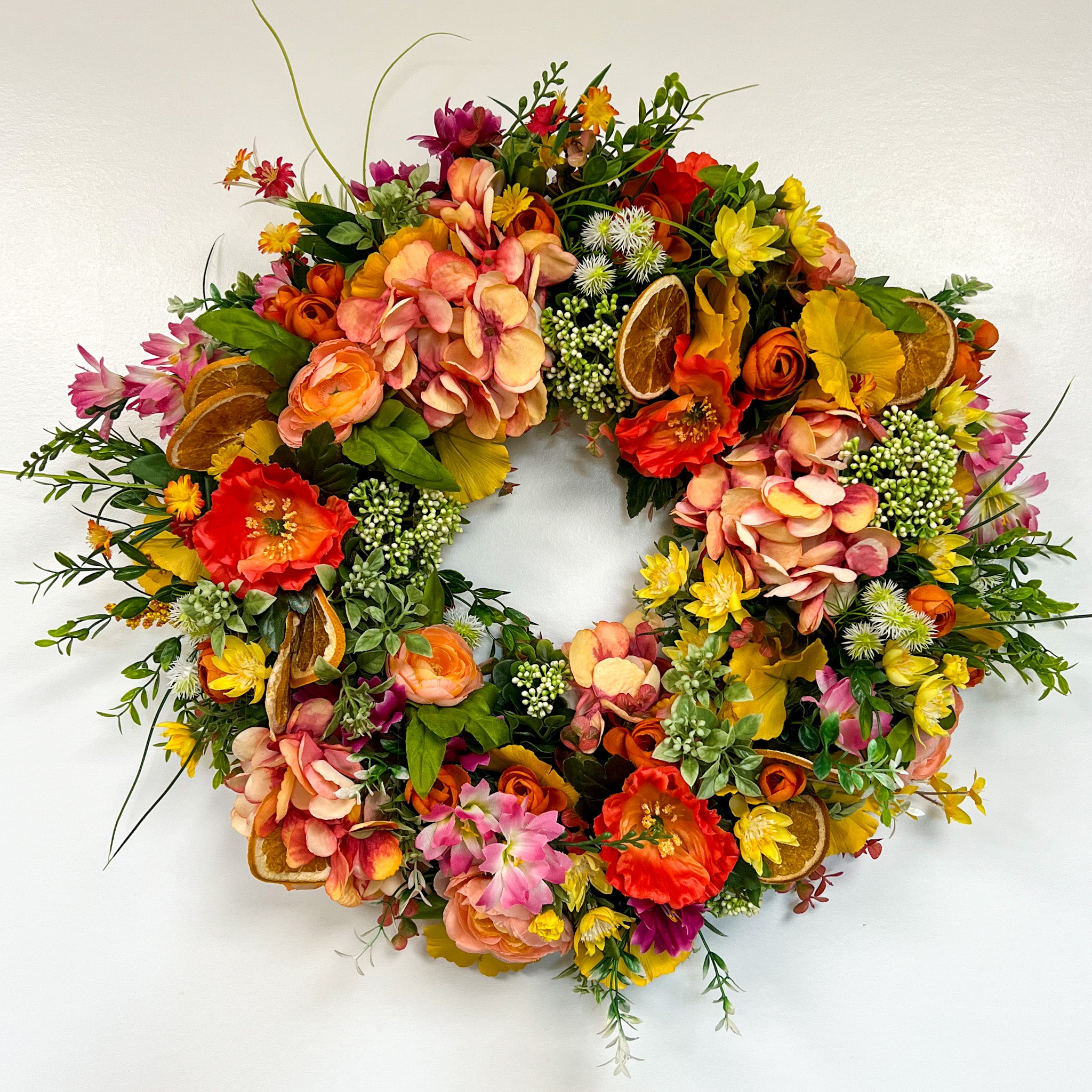 Citrus Bloom Silk Wreath