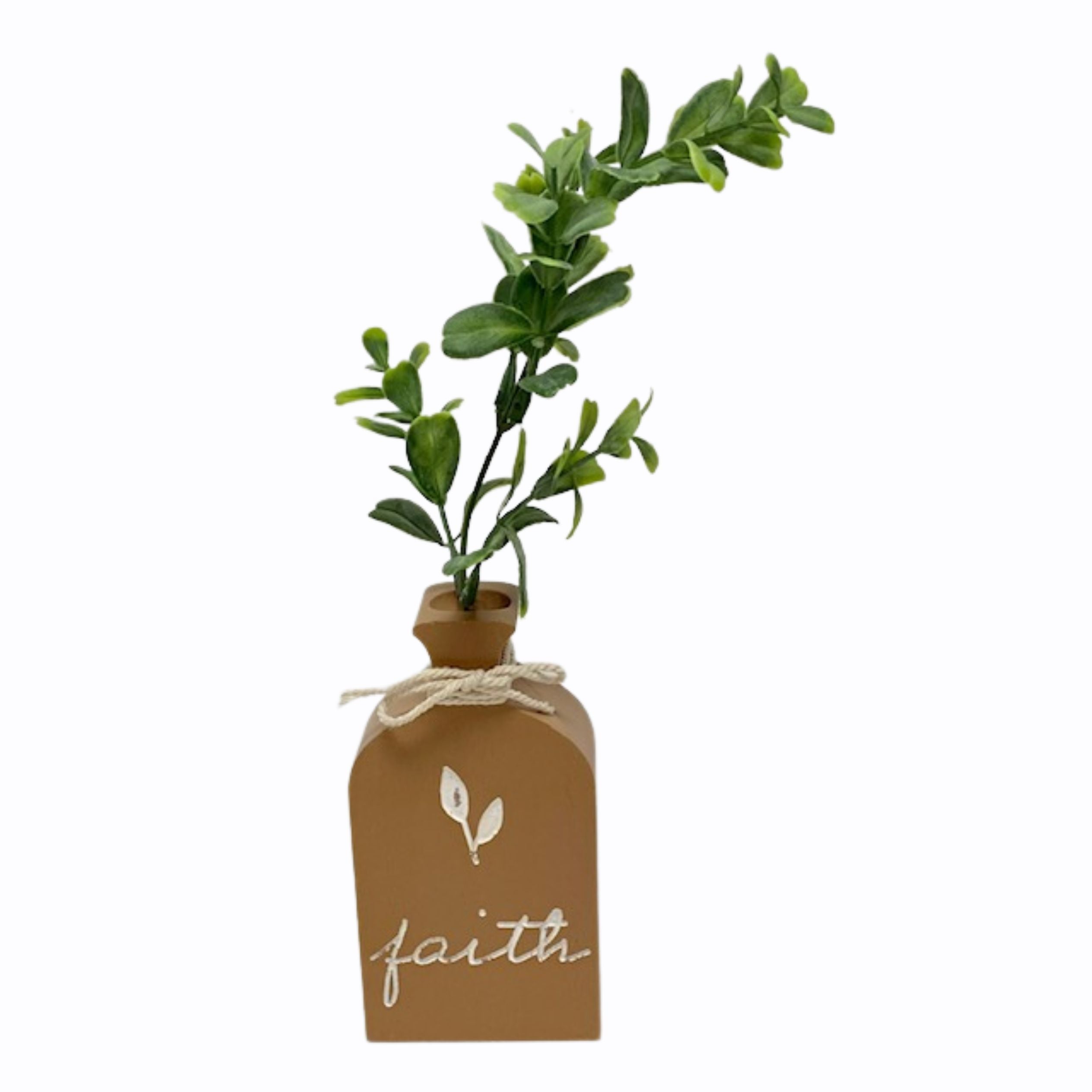 Faith Faux Wood Vase