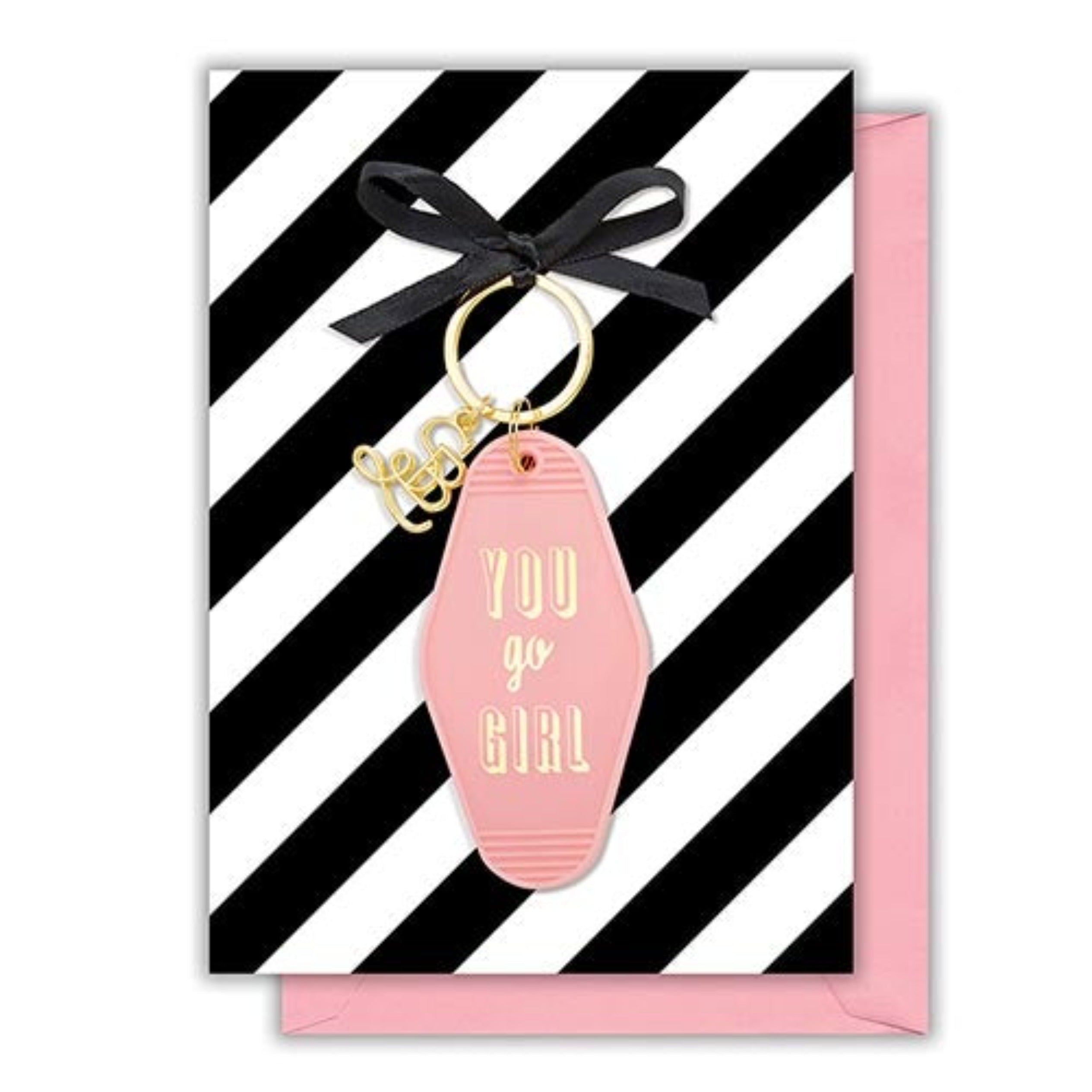 You Go Girl Keyring with Greeting Card